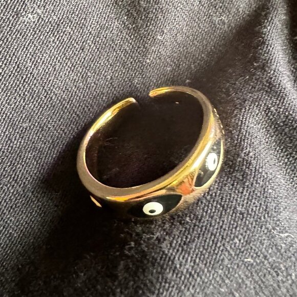 Adjustable Evil Eye Ring - Picture 6 of 7